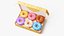 Box of Colorful Donuts Stylized