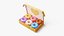 Box of Colorful Donuts Stylized