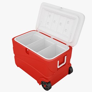 3D Plastic Cooler Icebox 01 model