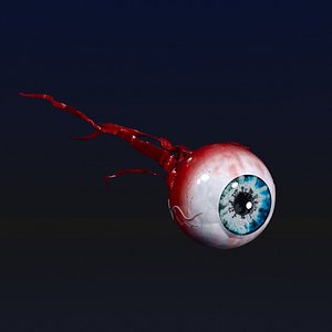 Eye with a Virus pupil 3D model