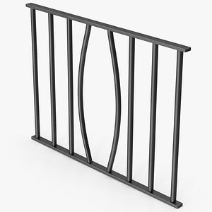 3D model Damaged Jail Cell Bars