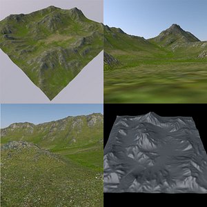 desert terrain 3D model