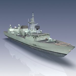 halifax class patrol frigate 3d model