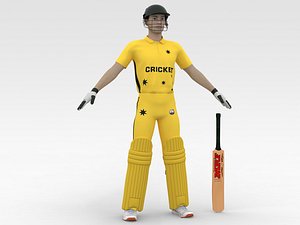 3D Cricket Batsman V4 model