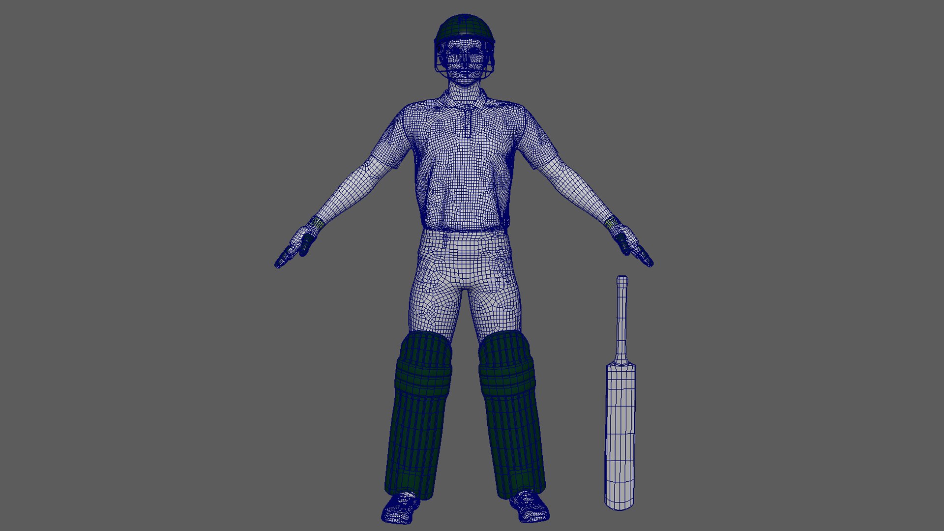 3D Cricket Batsman V4 Model TurboSquid 1831577