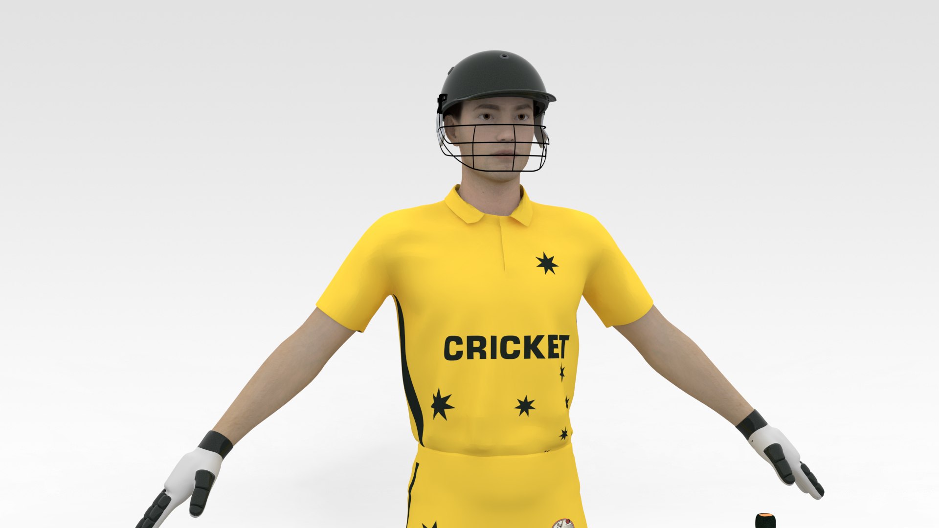 3D Cricket Batsman V4 Model TurboSquid 1831577