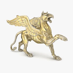 griffin statue mythological 3D model