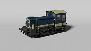 3D Small diesel locomotive model