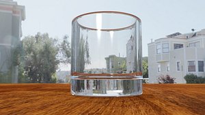 free glass water 3d model