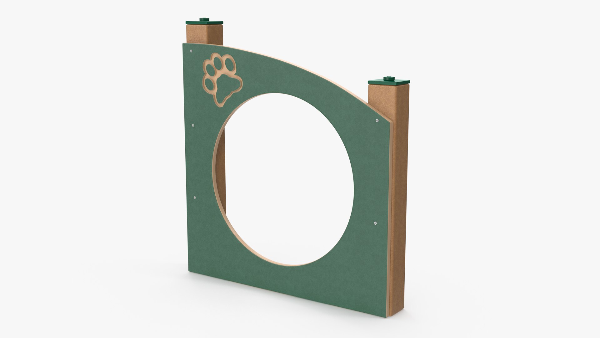 Dog Training Park Ring Standing 3D model preview