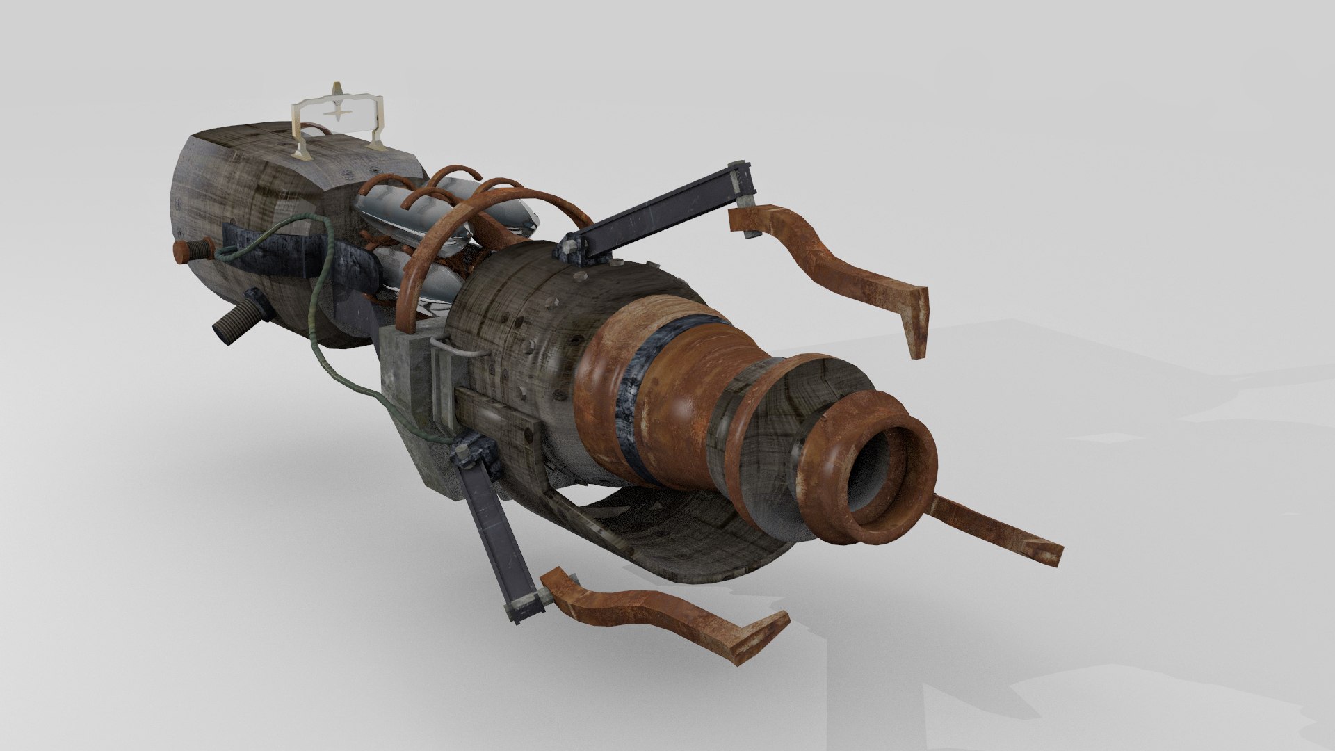 3d Model Steampunk Rifle