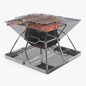 3D Portable Grill with BBQ Handle Grill