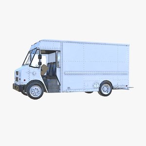 Generic White Mail Truck 3D model