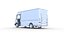 Camion de courrier blanc générique