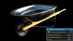 Photo-Realistic Wheelbarrow with Aging Shaders