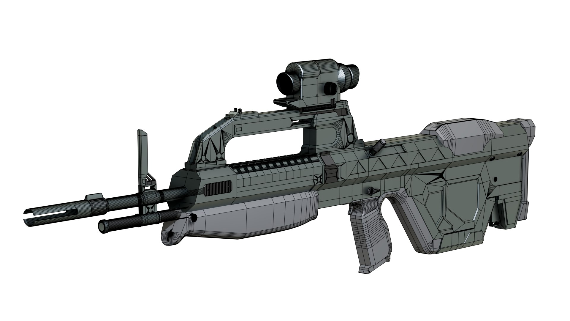 3D Model Halo Battle Rifle - TEXTURES NOT INCLUDED - TurboSquid 2248942