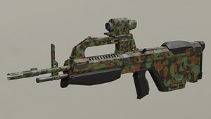 3D model Halo Battle Rifle - TEXTURES NOT INCLUDED