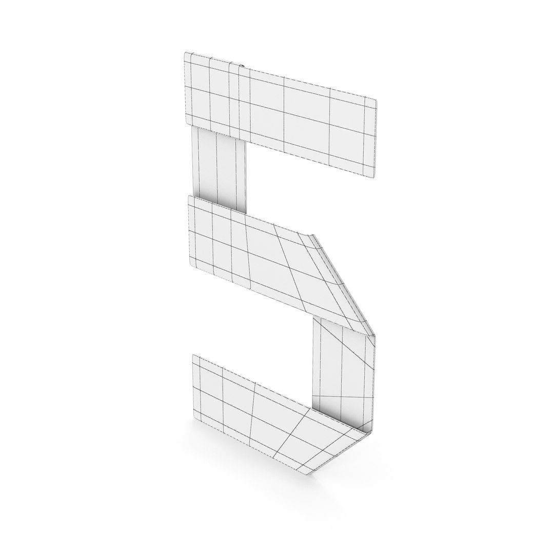 Ribbon Numbers 3D Model - TurboSquid 2201106