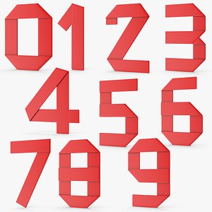 Ribbon Numbers 3D model