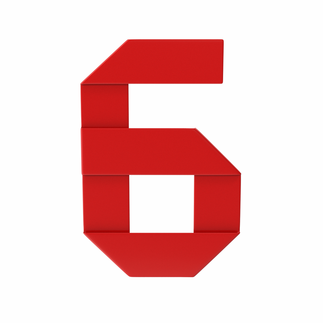 Ribbon Numbers 3D Model - TurboSquid 2201106