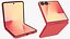 3D Samsung Galaxy Z Filp7 Coral Red Animated model