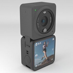 DJI Action 2 camera and Front Touchscreen Module 3D model