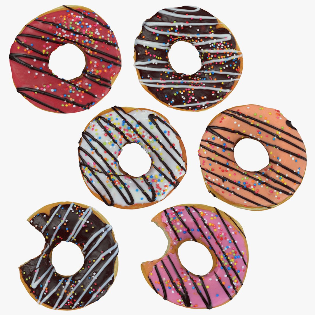 Donuts Collection 2 3D Model - TurboSquid 2194733