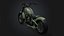 Custom Military Olive Chopper Motorcycle
