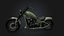 Custom Military Olive Chopper Motorcycle