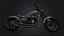 Custom Military Olive Chopper Motorcycle