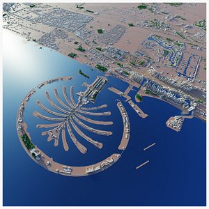 3D Dubai city map