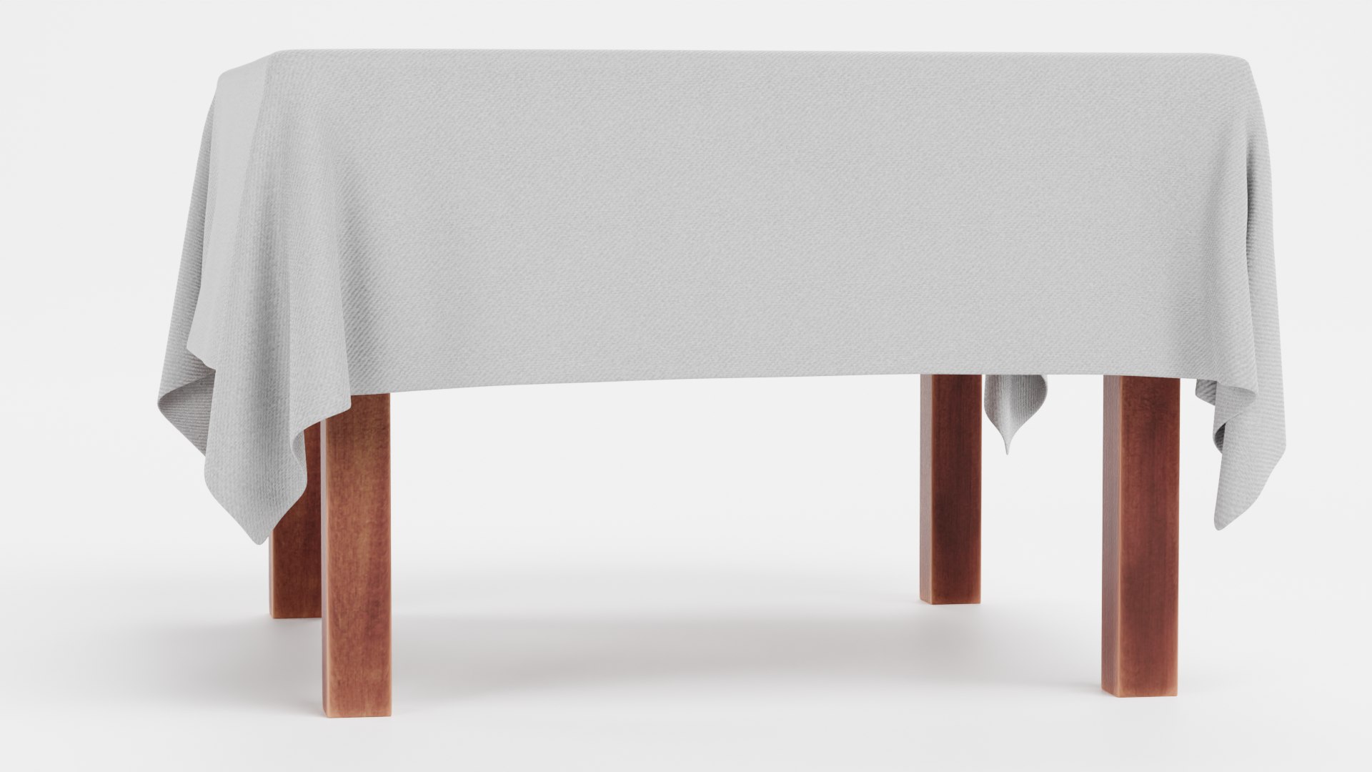 Tablecloth With Table Square 3D Model - TurboSquid 1953637
