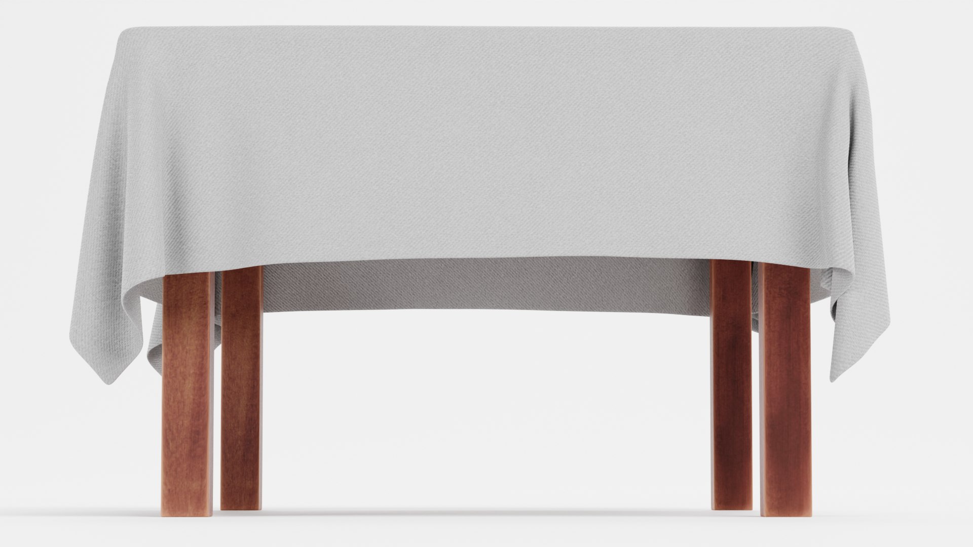 Tablecloth With Table Square 3D Model - TurboSquid 1953637