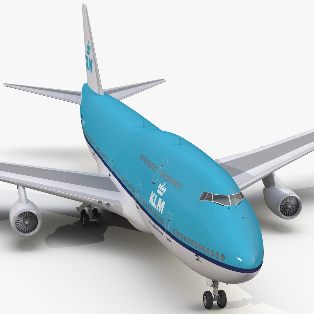 Boeing 747-400 KLM 3D Model 3D model preview