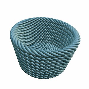 3D Wicker Basket Decor 1