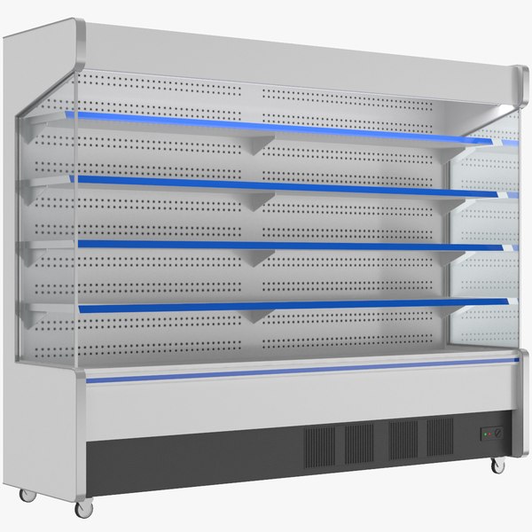 open display cooler 3D model