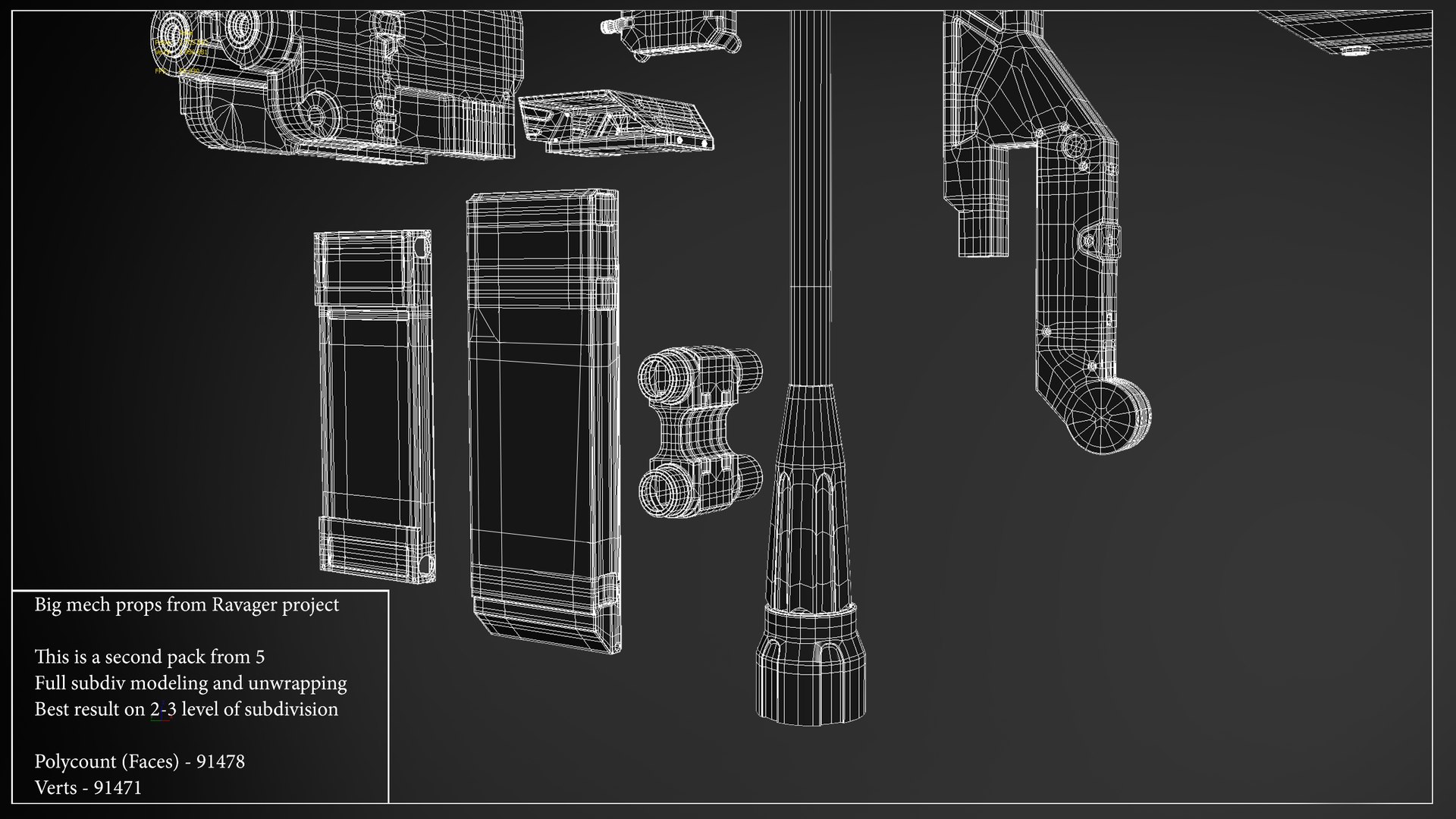 3d Big Mech Props Model