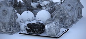 SWISS CHRISTMAS POST CARD PHOTO STUDIO 2022 RAW 3D