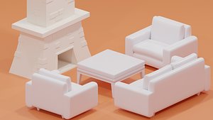 3D sofa couch seating