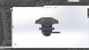 Wing Handle spring return lock 3D model