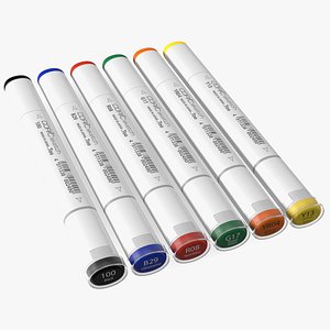 Sketch Marker 6 Colors model
