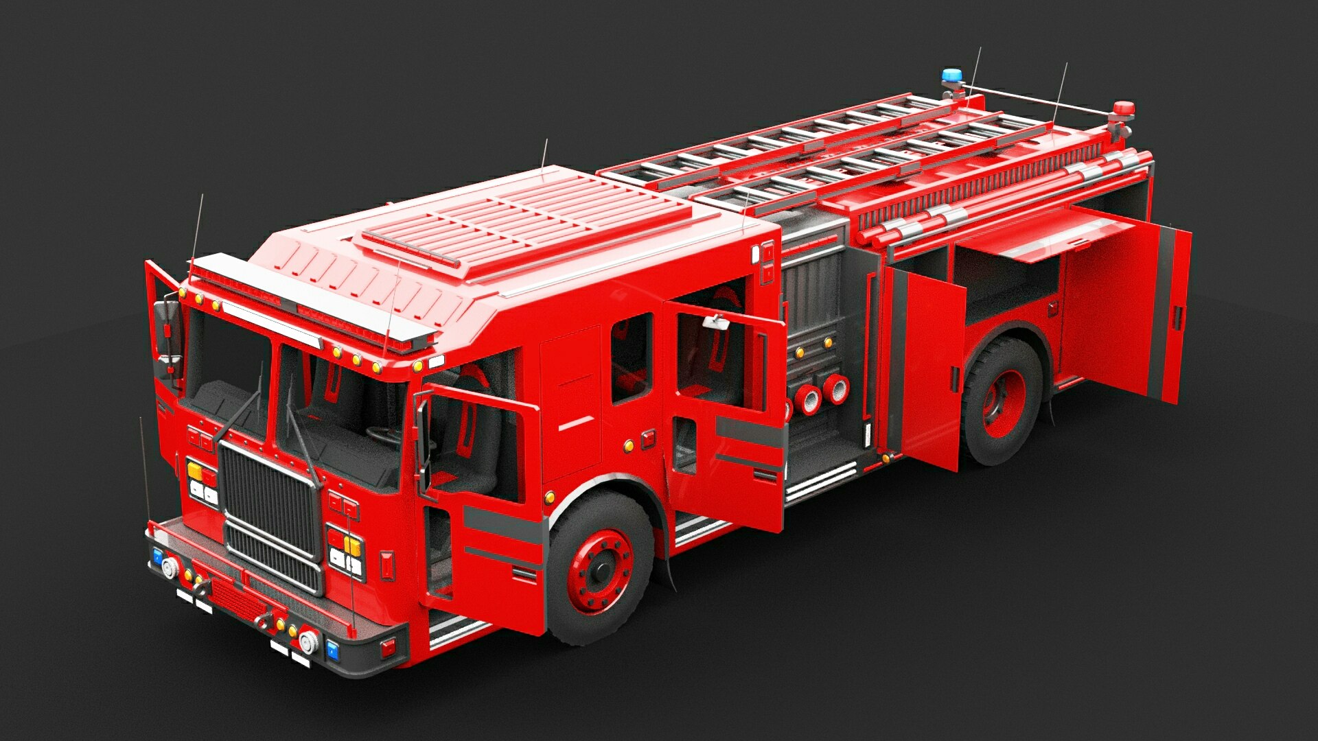 3D Fire Truck Cracked Hole Bundle Bundle · Creative Fabrica