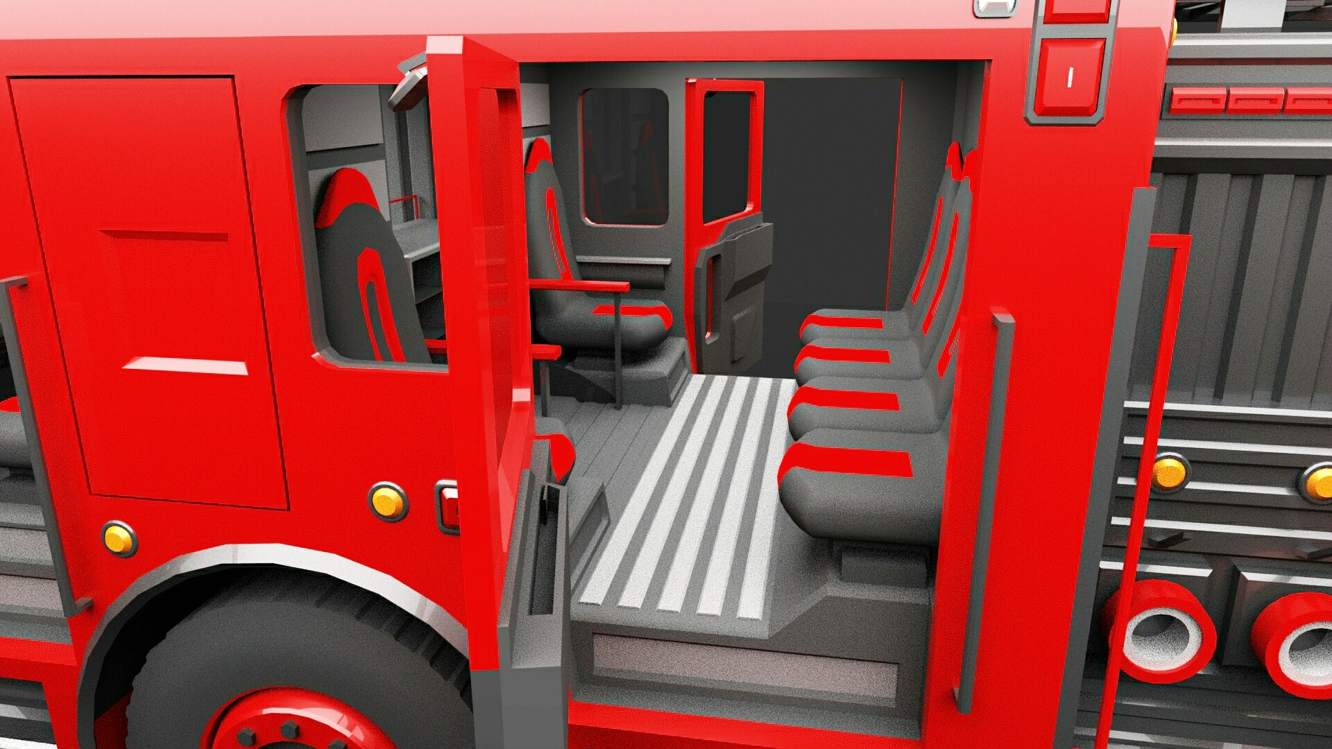 3D Fire Truck Cracked Hole Bundle Bundle · Creative Fabrica