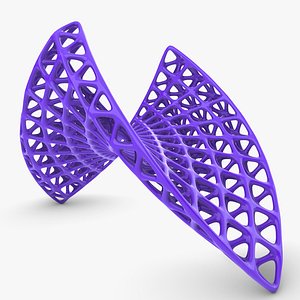 3D model Winged Sci-Fi Space Truss Structure 02