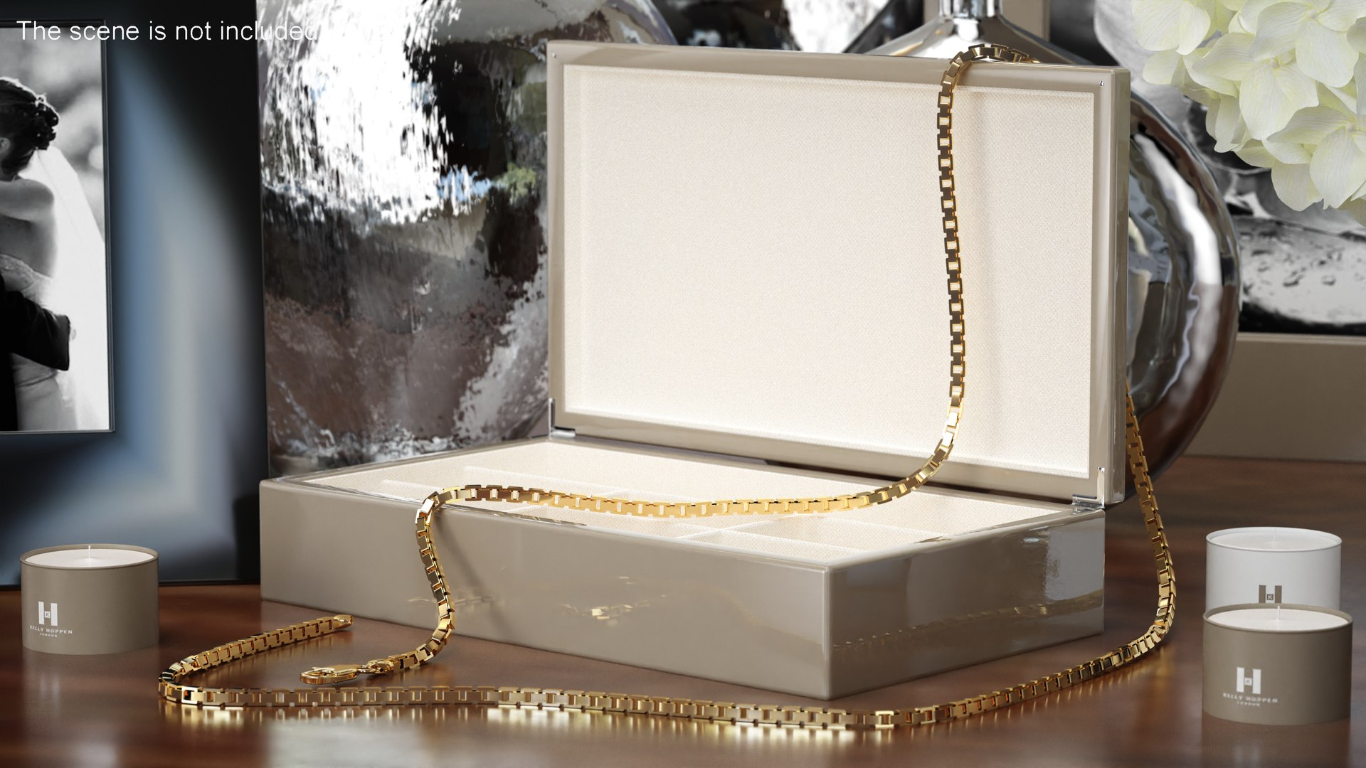 Gold Box Chain Rigged for Cinema 4D 3D model preview