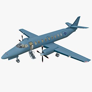 3d model of fairchild c-26 metroliner