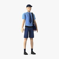 Postman Low Poly Rigged for Maya