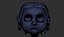 Modelo de impresión 3D de niña de terror de dibujos animados