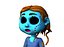 Modelo de impresión 3D de niña de terror de dibujos animados