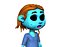 Modelo de impresión 3D de niña de terror de dibujos animados
